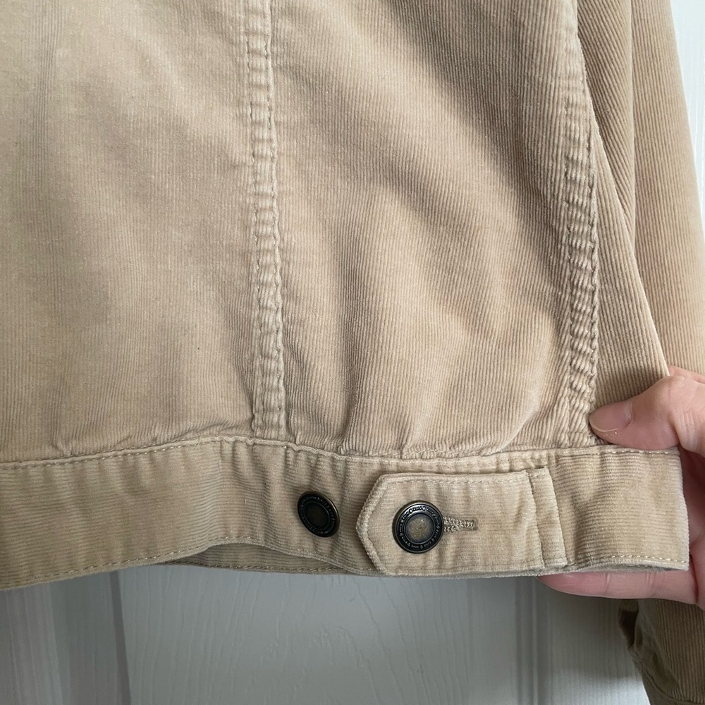 Charter Club Women’s Petite Medium Tan Button-Up Corduroy Jacket - Picture 5 of 11